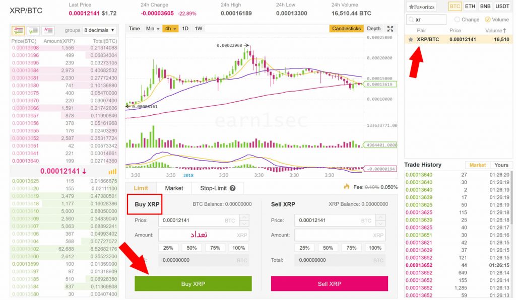 binance xrp rejected